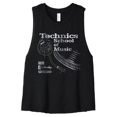 Technics School Of Music Women's Racerback Cropped Tank