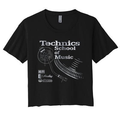 Technics School Of Music Women's Crop Top Tee