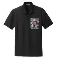 Teacher Straight Outta Energy Teacher Life Tie Dye Dry Zone Grid Polo