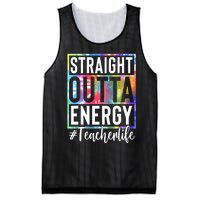 Teacher Straight Outta Energy Teacher Life Tie Dye Mesh Reversible Basketball Jersey Tank