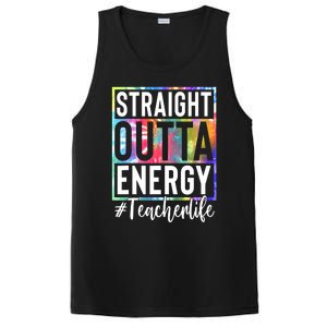 Teacher Straight Outta Energy Teacher Life Tie Dye PosiCharge Competitor Tank