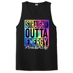 Teacher Straight Outta Energy Teacher Life Tie Dye PosiCharge Competitor Tank