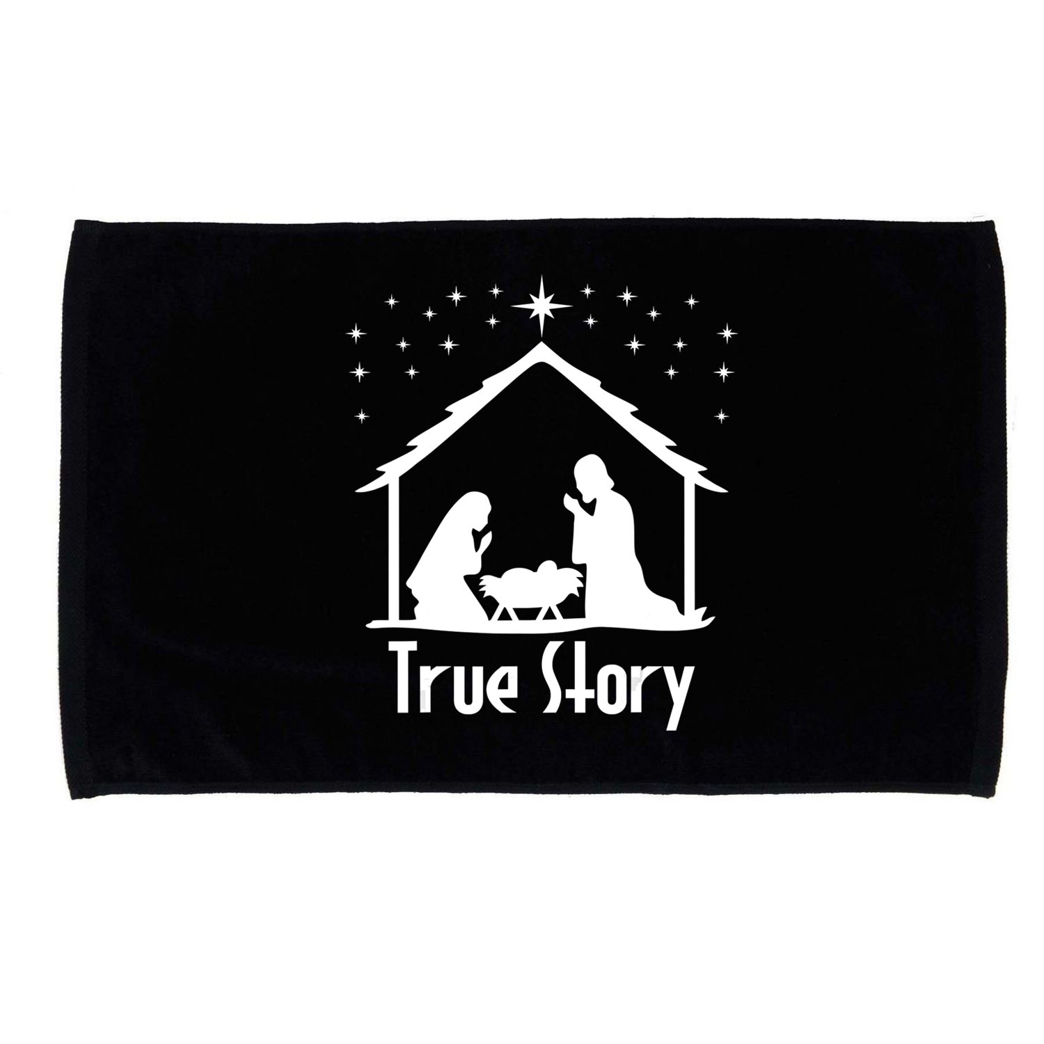 True Story Of Jesus Birth Nativity Christmas Religious Microfiber Hand Towel