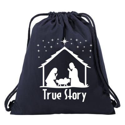 True Story Of Jesus Birth Nativity Christmas Religious Drawstring Bag
