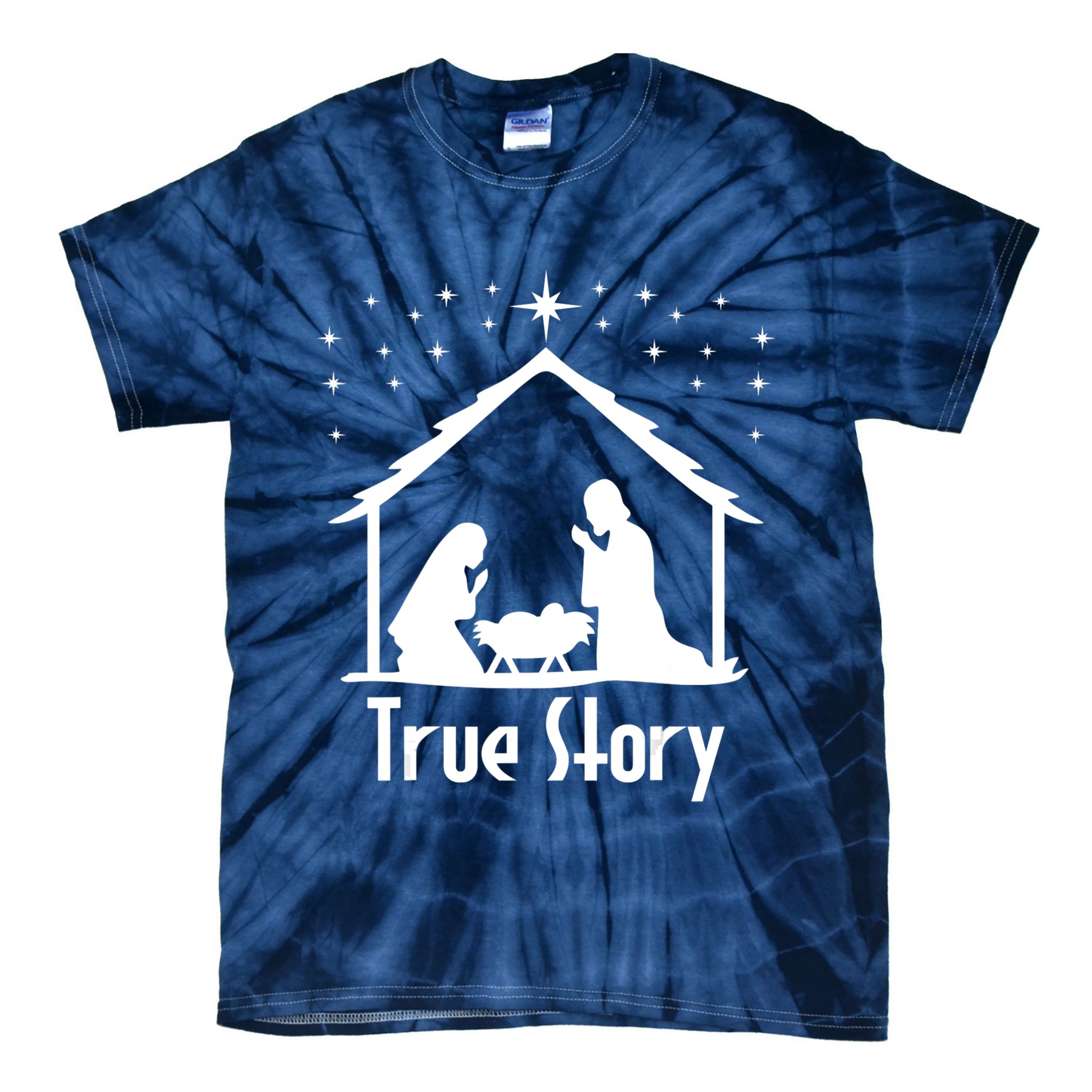 True Story Of Jesus Birth Nativity Christmas Religious Tie-Dye T-Shirt