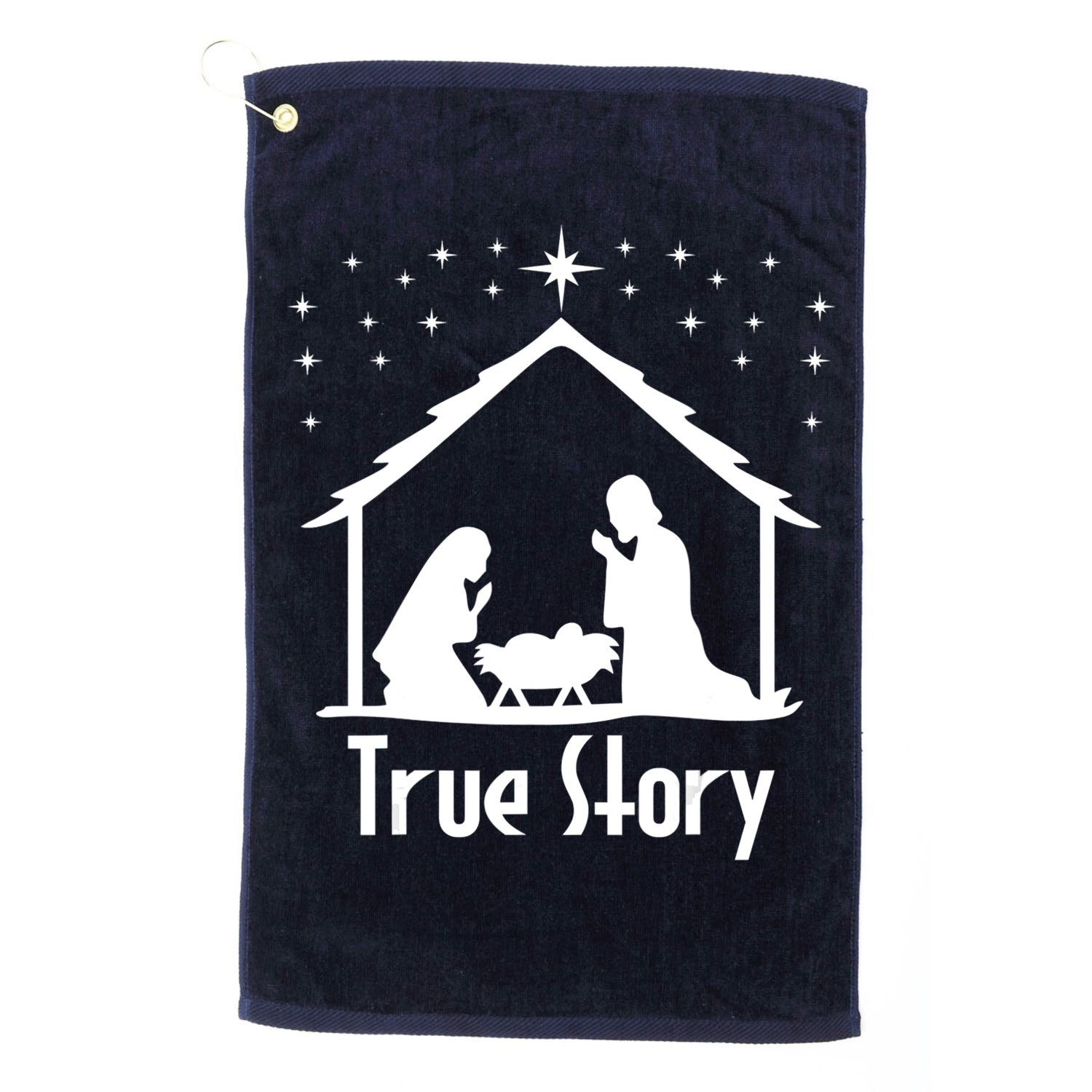 True Story Of Jesus Birth Nativity Christmas Religious Golf Towel