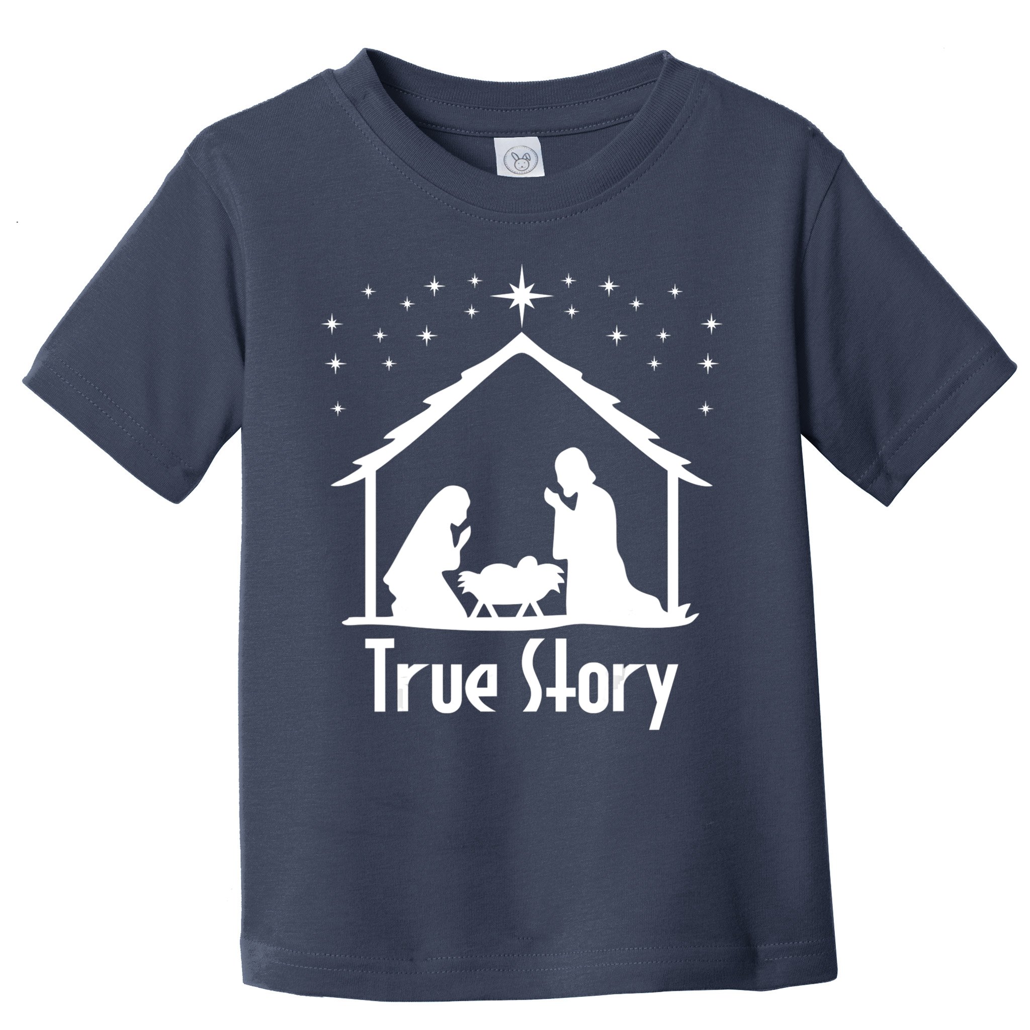 True Story Of Jesus Birth Nativity Christmas Religious Toddler T-Shirt