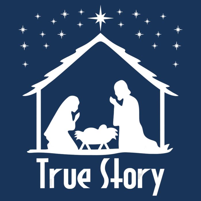 True Story Of Jesus Birth Nativity Christmas Religious Womens T-Shirt