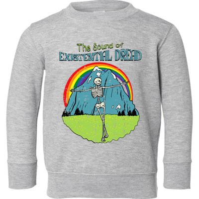 The Sound Of Existential Dread Skeleton Fun Retro Toddler Sweatshirt