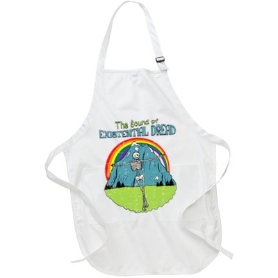 The Sound Of Existential Dread Skeleton Fun Retro Full-Length Apron With Pockets
