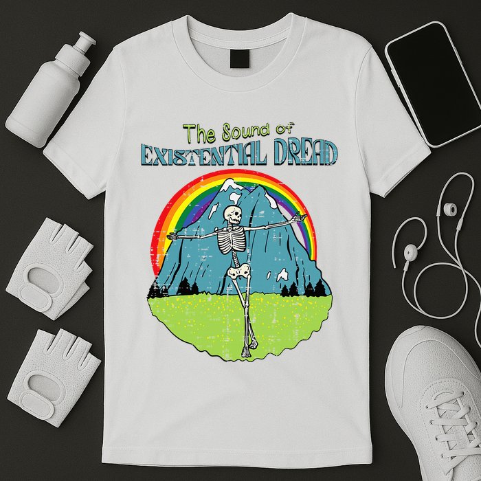 The Sound Of Existential Dread Skeleton Fun Retro T-Shirt