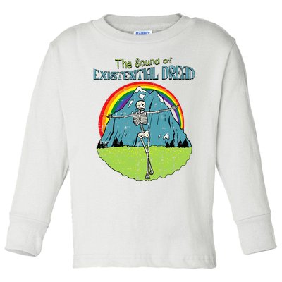 The Sound Of Existential Dread Skeleton Fun Retro Toddler Long Sleeve Shirt