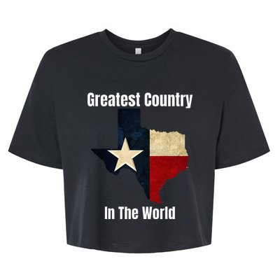 The State Of Texas Is The Greatest Country In The World Bella+Canvas Jersey Crop Tee