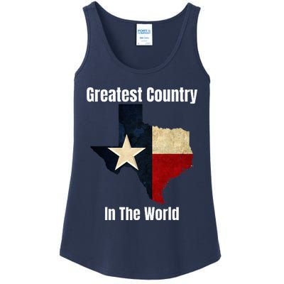 The State Of Texas Is The Greatest Country In The World Ladies Essential Tank