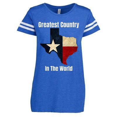 The State Of Texas Is The Greatest Country In The World Enza Ladies Jersey Football T-Shirt