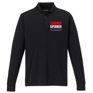 Trump Speaker Of The House Performance Long Sleeve Polo