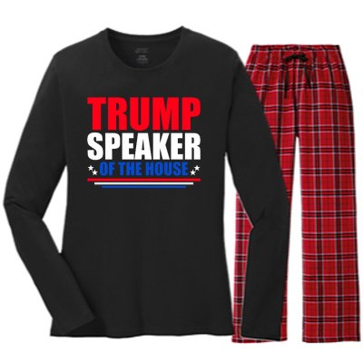 Trump Speaker Of The House Women's Long Sleeve Flannel Pajama Set 