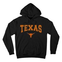 Texas State Of Texas Orange Text Hoodie