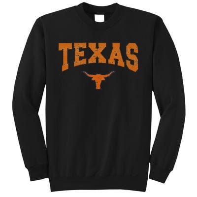 Texas State Of Texas Orange Text Sweatshirt