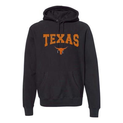 Texas State Of Texas Orange Text Premium Hoodie