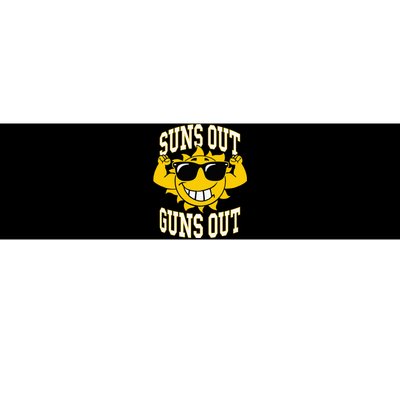 Trendy Suns Out Guns Out Cool Muscle Sun Bumper Sticker