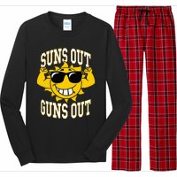 Trendy Suns Out Guns Out Cool Muscle Sun Long Sleeve Pajama Set