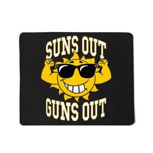 Trendy Suns Out Guns Out Cool Muscle Sun Mousepad