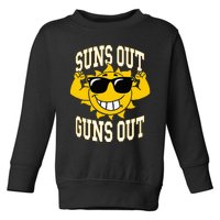 Trendy Suns Out Guns Out Cool Muscle Sun Toddler Sweatshirt