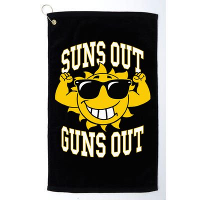 Trendy Suns Out Guns Out Cool Muscle Sun Platinum Collection Golf Towel