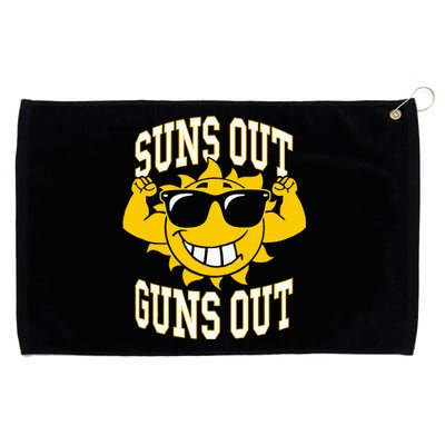 Trendy Suns Out Guns Out Cool Muscle Sun Grommeted Golf Towel