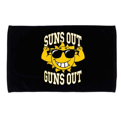 Trendy Suns Out Guns Out Cool Muscle Sun Microfiber Hand Towel