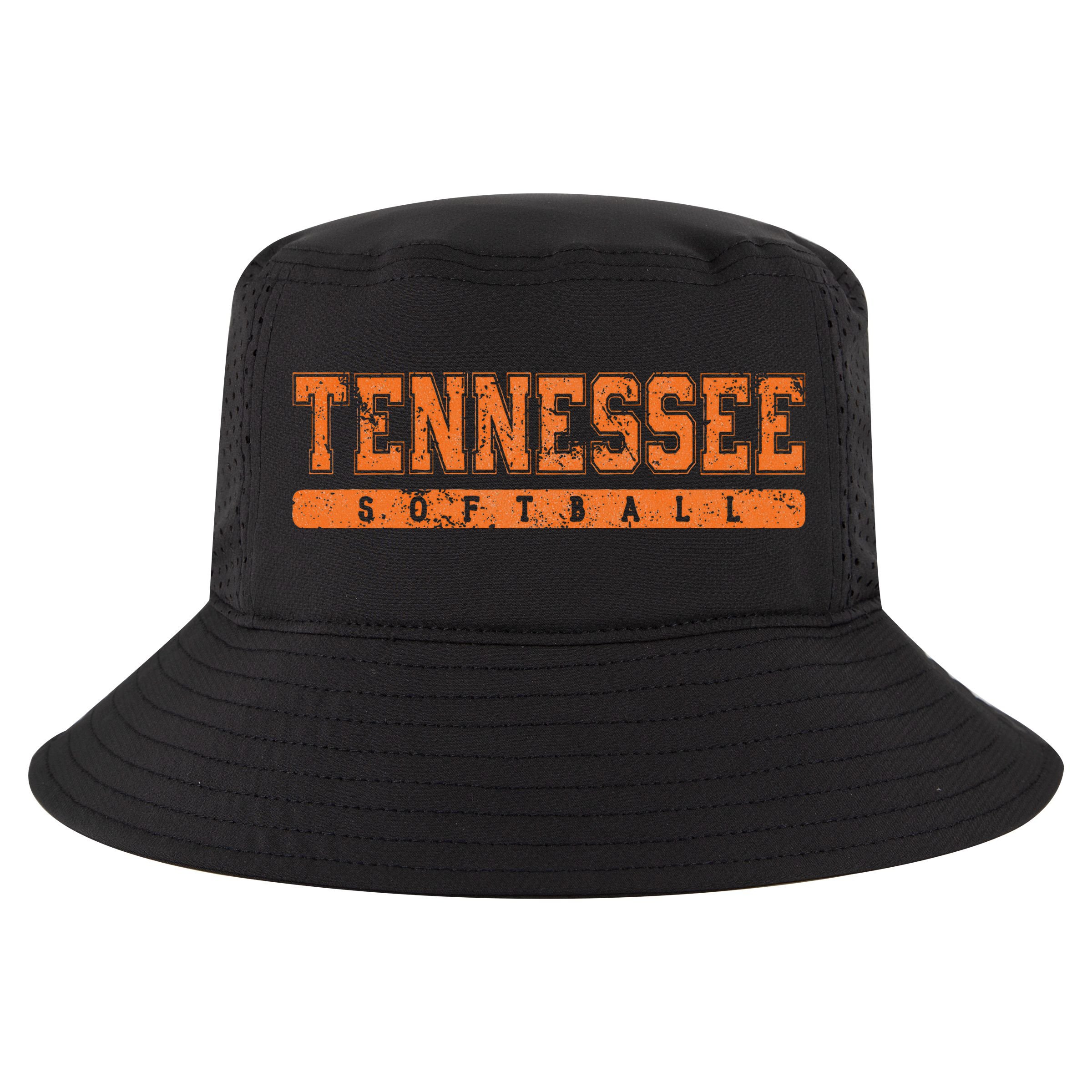 Tennessee Softball Orange Vintage Text Cool Comfort Performance Bucket Hat