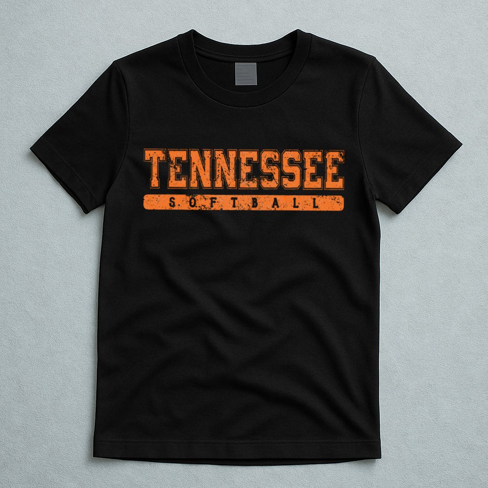 Tennessee Softball Orange Vintage Text T-Shirt