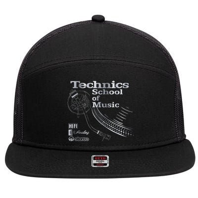 Technics School Of Music 7 Panel Mesh Trucker Snapback Hat