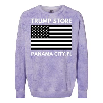 Trump Store Of Panama City Thin Blue Line Colorblast Crewneck Sweatshirt