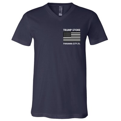 Trump Store Of Panama City Thin Blue Line V-Neck T-Shirt