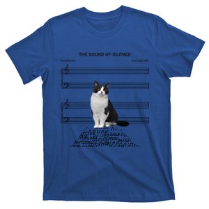 The Sound Of Silence Cat Lover Music Gift T-Shirt