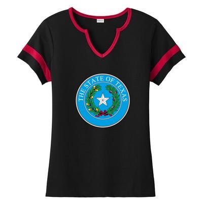 The State Of Texas Seal Ladies Halftime Notch Neck Tee