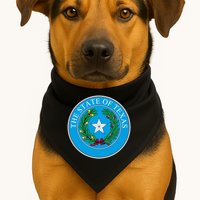 The State Of Texas Seal USA-Made Doggie Bandana