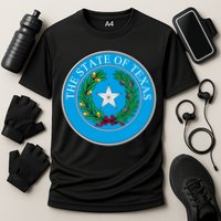 The State Of Texas Seal Cooling Performance Crew T-Shirt
