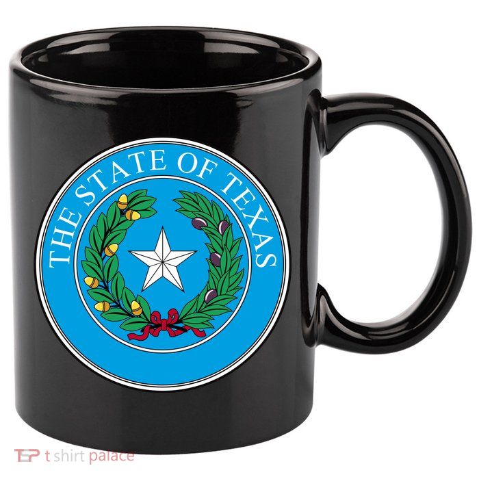 The State Of Texas Seal 11oz C Handle Ceramic Mug
