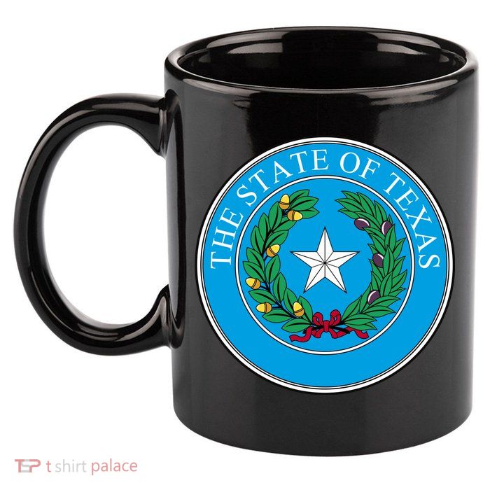 The State Of Texas Seal 11oz C Handle Ceramic Mug