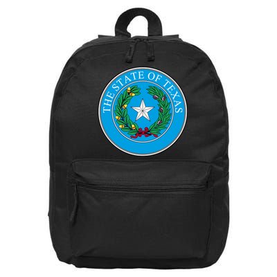 The State Of Texas Seal 16 in Basic Backpack