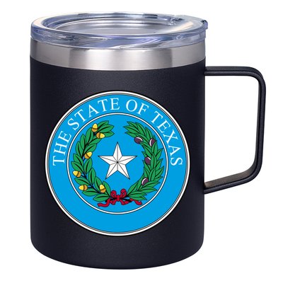 The State Of Texas Seal 12oz Stainless Steel Coffee Mug