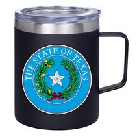 The State Of Texas Seal 12oz Stainless Steel Coffee Mug