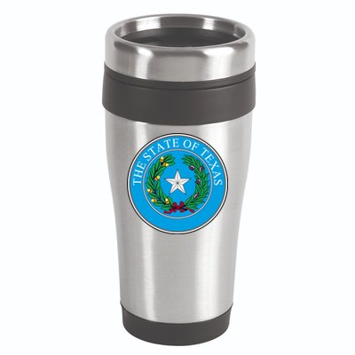 The State Of Texas Seal 16oz Travel Tumbler
