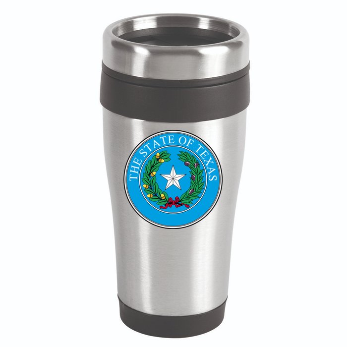 The State Of Texas Seal 16oz Travel Tumbler