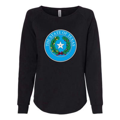 The State Of Texas Seal Womens California Wash Sweatshirt