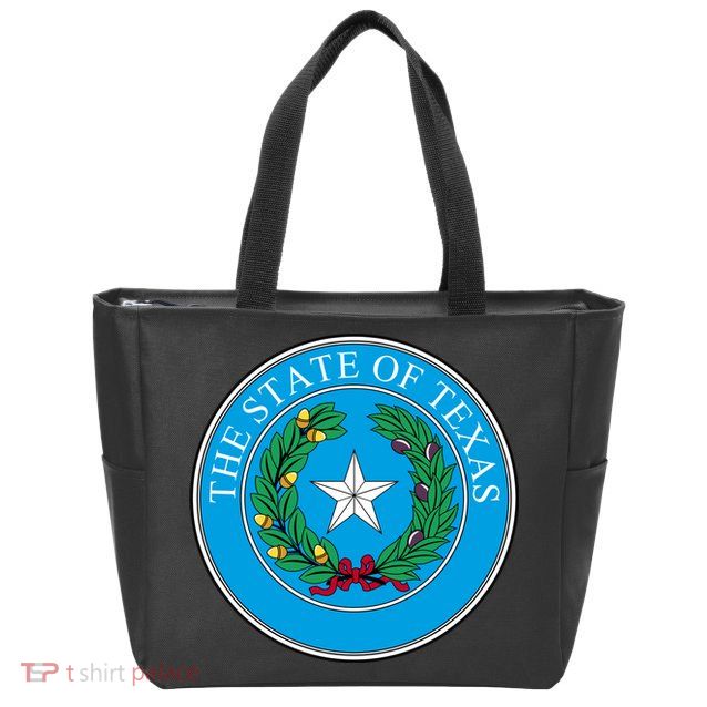 The State Of Texas Seal Zip Tote Bag