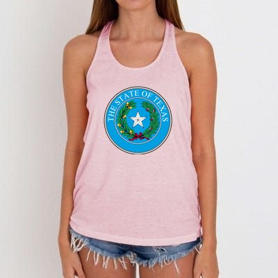 The State Of Texas Seal Women's Knotted Racerback Tank